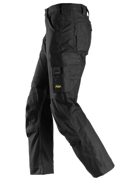 6324 Pantalones largos de trabajo elasticos AllroundWork Canvas+ color negro