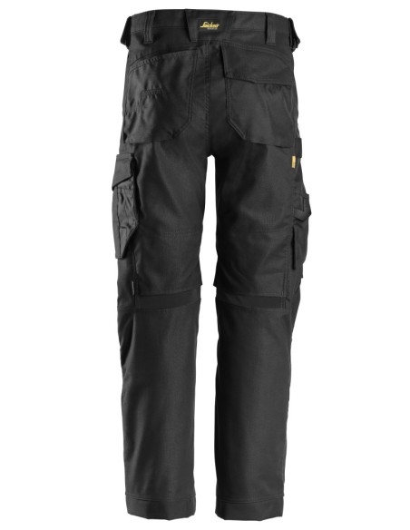 6324 Pantalones largos de trabajo elasticos AllroundWork Canvas+ color negro