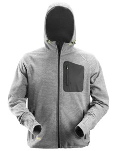 8041 Sudadera con capucha y forro polar Flexiwork gris-negro