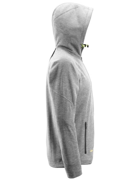 8041 Sudadera con capucha y forro polar Flexiwork gris-negro