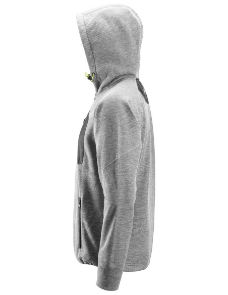 8041 Sudadera con capucha y forro polar Flexiwork gris-negro