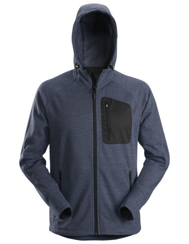 8041 Sudadera con capucha y forro polar Flexiwork azul marino-negro