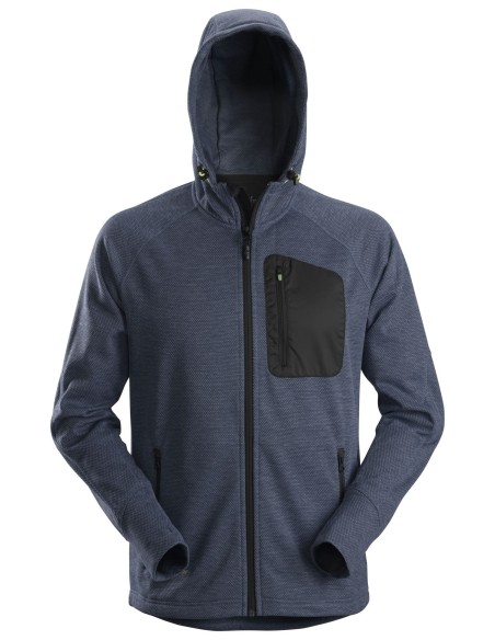 8041 Sudadera con capucha y forro polar Flexiwork azul marino-negro