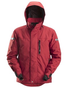 1102 Chaqueta impermeable con aislamiento AllroundWork rojo/ negro