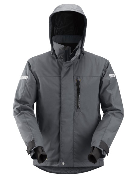 1102 Chaqueta impermeable con aislamiento AllroundWork gris acero/ negro