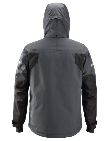1102 Chaqueta impermeable con aislamiento AllroundWork gris acero/ negro