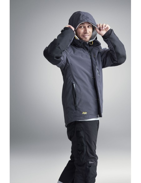 1102 Chaqueta impermeable con aislamiento AllroundWork azul marino/ negro