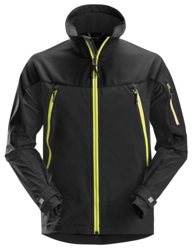 1940 Chaqueta SoftShell elastica FlexiWork Negro / Amarillo neon