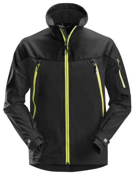 1940 Chaqueta SoftShell elastica FlexiWork Negro / Amarillo neon