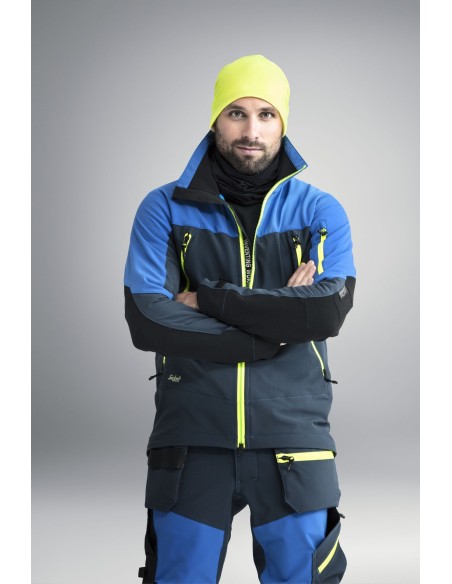 1940 Chaqueta SoftShell elastica FlexiWork Negro / Amarillo neon