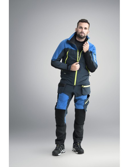 1940 Chaqueta SoftShell elastica FlexiWork Negro / Amarillo neon