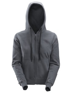 2806 Sudadera mujer con capucha y cremallera completa gris acero