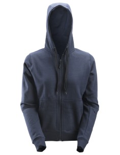 2806 Sudadera mujer con capucha y cremallera completa azul marino