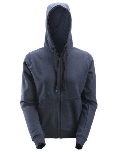 2806 Sudadera mujer con capucha y cremallera completa azul marino