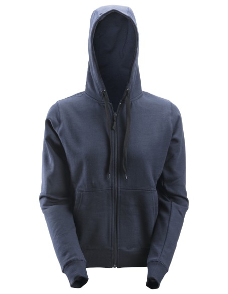 2806 Sudadera mujer con capucha y cremallera completa azul marino