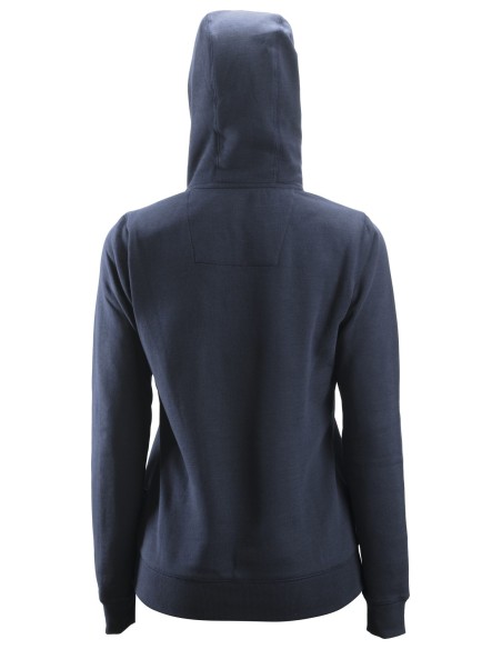 2806 Sudadera mujer con capucha y cremallera completa azul marino