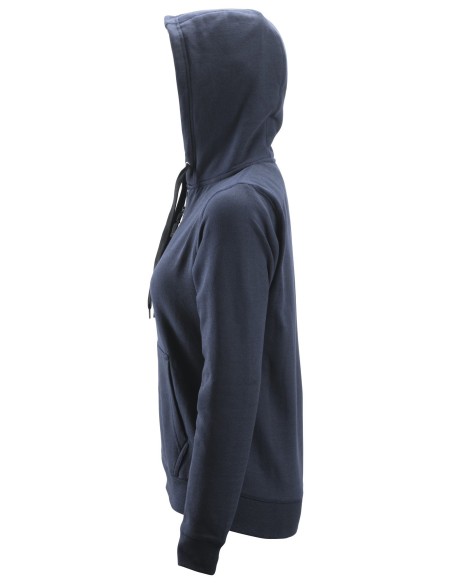 2806 Sudadera mujer con capucha y cremallera completa azul marino