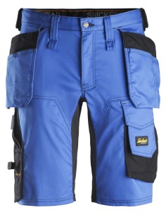 6141 Pantalones cortos de trabajo elasticos Slim Fit AllroundWork con bolsillos flotantes azul verdadero/ negro