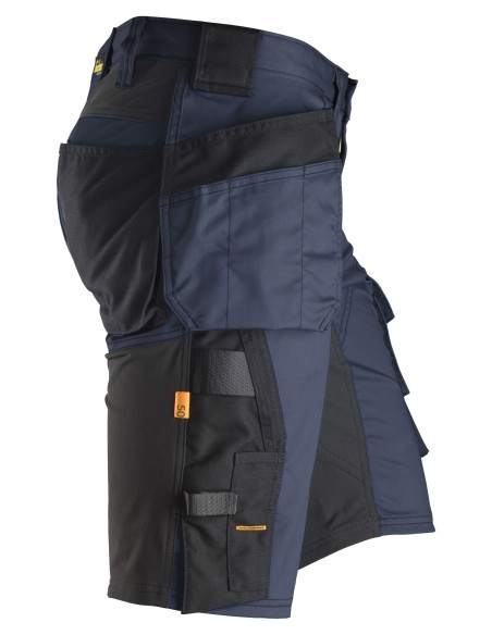 6141 Pantalones cortos de trabajo elasticos Slim Fit AllroundWork con bolsillos flotantes azul marino/ negro