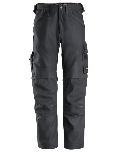 6324 Pantalones largos de trabajo elasticos AllroundWork Canvas+ color gris acero
