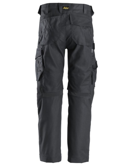 6324 Pantalones largos de trabajo elasticos AllroundWork Canvas+ color gris acero