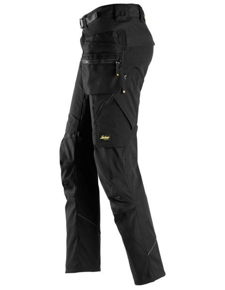 6972 Pantalones largos de trabajo FlexiWork con bolsillos flotantes desmontables negro