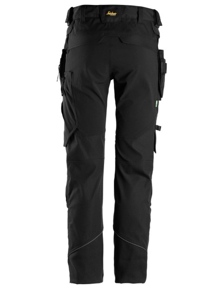 6972 Pantalones largos de trabajo FlexiWork con bolsillos flotantes desmontables negro