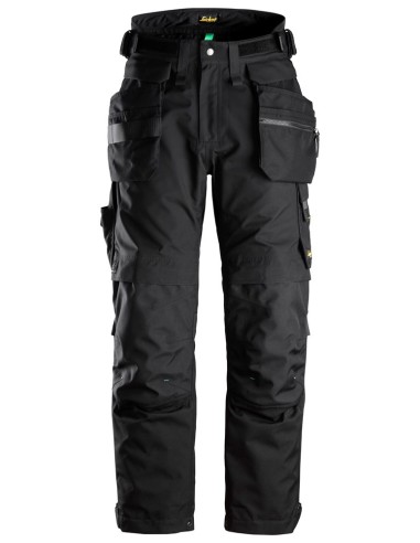 6580 Pantalones largos de trabajo FlexiWork negros con GORETEX 37.5 y bolsillos flotantes