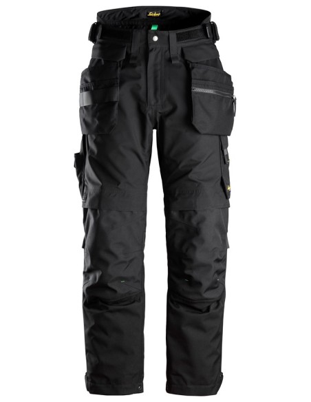 6580 Pantalones largos de trabajo FlexiWork negros con GORETEX 37.5 y bolsillos flotantes