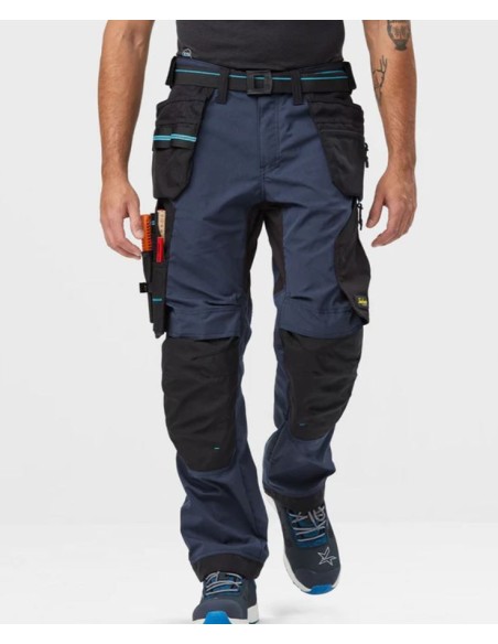 6210 Pantalones largos de trabajo con bolsillos flotantes LiteWork 37.5 azul marino-negro