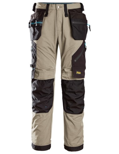 6210 Pantalones largos de trabajo con bolsillos flotantes LiteWork 37.5 beige-negro