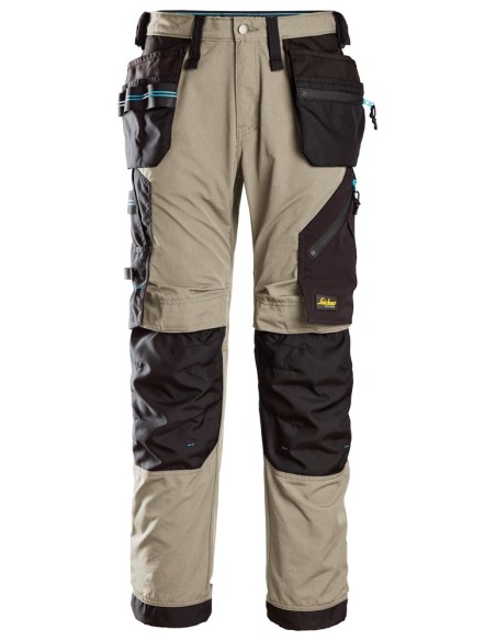 6210 Pantalones largos de trabajo con bolsillos flotantes LiteWork 37.5 beige-negro