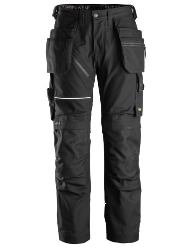 6214 Pantalones largos de trabajo con bolsillos flotantes Canvas+ RuffWork negro