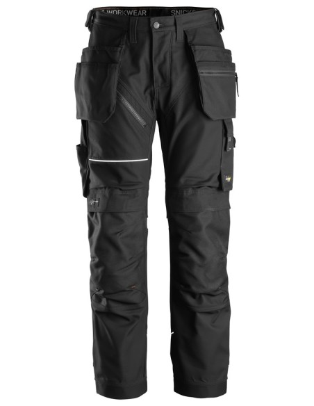 6214 Pantalones largos de trabajo con bolsillos flotantes Canvas+ RuffWork negro