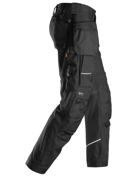 6214 Pantalones largos de trabajo con bolsillos flotantes Canvas+ RuffWork negro
