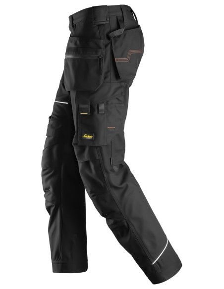 6214 Pantalones largos de trabajo con bolsillos flotantes Canvas+ RuffWork negro