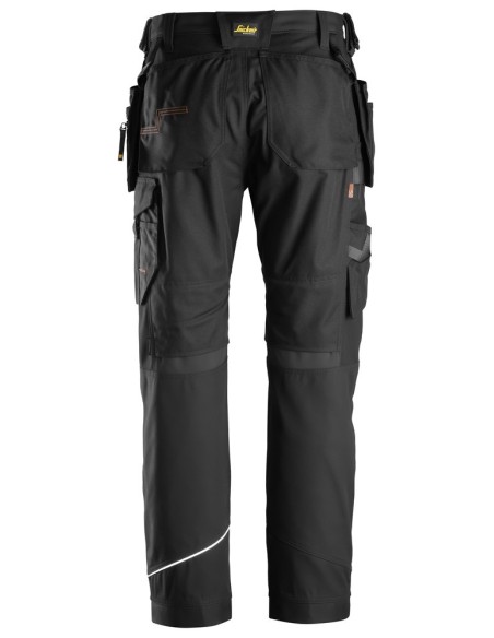 6214 Pantalones largos de trabajo con bolsillos flotantes Canvas+ RuffWork negro