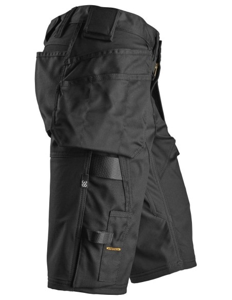 6147 Pantalones cortos de trabajo elasticos para mujer con bolsillos flotantes AllroundWork negro