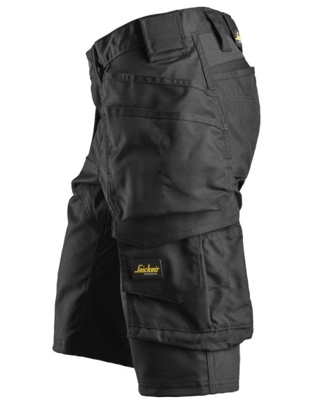 6147 Pantalones cortos de trabajo elasticos para mujer con bolsillos flotantes AllroundWork negro