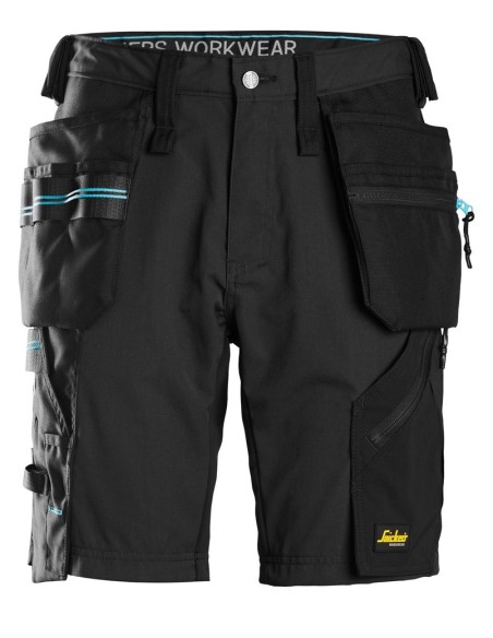 6110 Pantalones cortos de trabajo LiteWork 37.5 con bolsillos flotantes negro