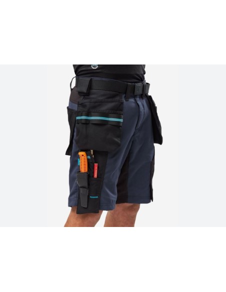 6110 Pantalones cortos de trabajo LiteWork 37.5 con bolsillos flotantes azul marino/ negro