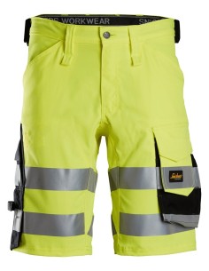 6136 Pantalones cortos de trabajo elasticos de alta visibilidad clase 1 amarillo-negro