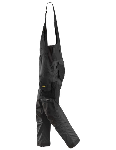 6051 Pantalones elasticos con peto y tirantes AllroundWork negro