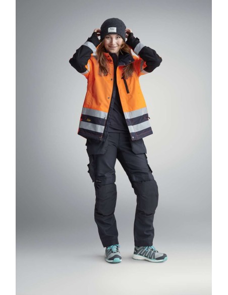 1137 Chaqueta de alta visibilidad clase 2/3 para mujer con aislamiento 37.5 AllroundWork naranja/ gris acero