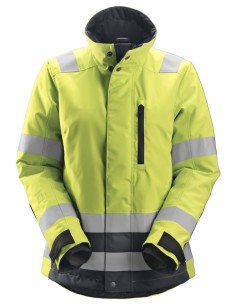 1137 Chaqueta de alta visibilidad clase 2/3 para mujer con aislamiento 37.5 AllroundWork amarillo/ gris acero