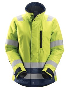 1137 Chaqueta de alta visibilidad clase 2/3 para mujer con aislamiento 37.5 AllroundWork amarillo/ azul marino