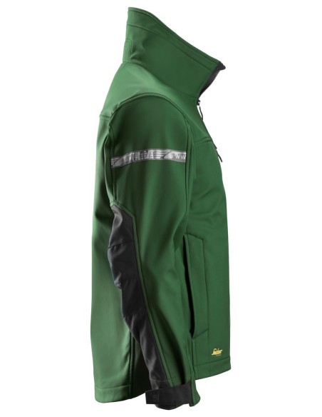 1200 Chaqueta Soft Shell AllroundWork verde forestal-negro