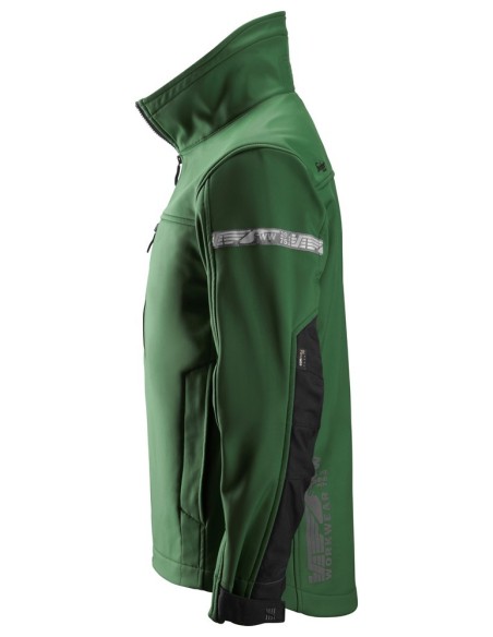 1200 Chaqueta Soft Shell AllroundWork verde forestal-negro
