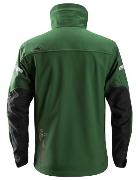 1200 Chaqueta Soft Shell AllroundWork verde forestal-negro