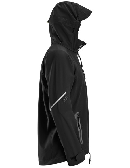 1218 Chaqueta impermeable SoftShell FlexiWork con capucha negro